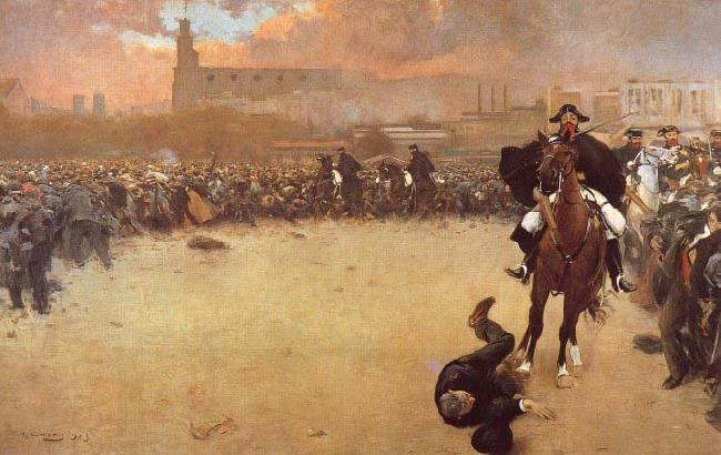 Ramon Casas i Carbo The Charge or Barcelona 1902